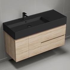 Wall Mounted Bathroom Vanity, Modern, 48 inch